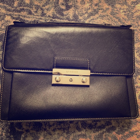 Authentic Versace black clutch
